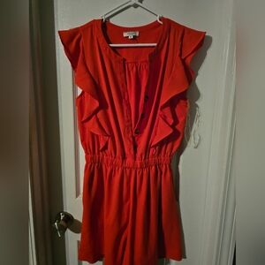Andree by Unut Red Ruffle Romper